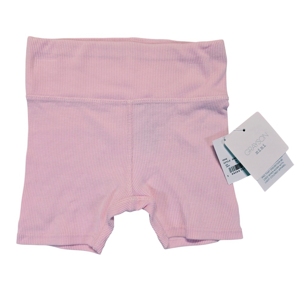 Grayson Mini Toddler Girls Pink Pull on Ribbed Biker Shorts Size 2T NWT